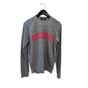 Dsquared2 crewneck sweatshirt in grey marl with red logo M Authentic